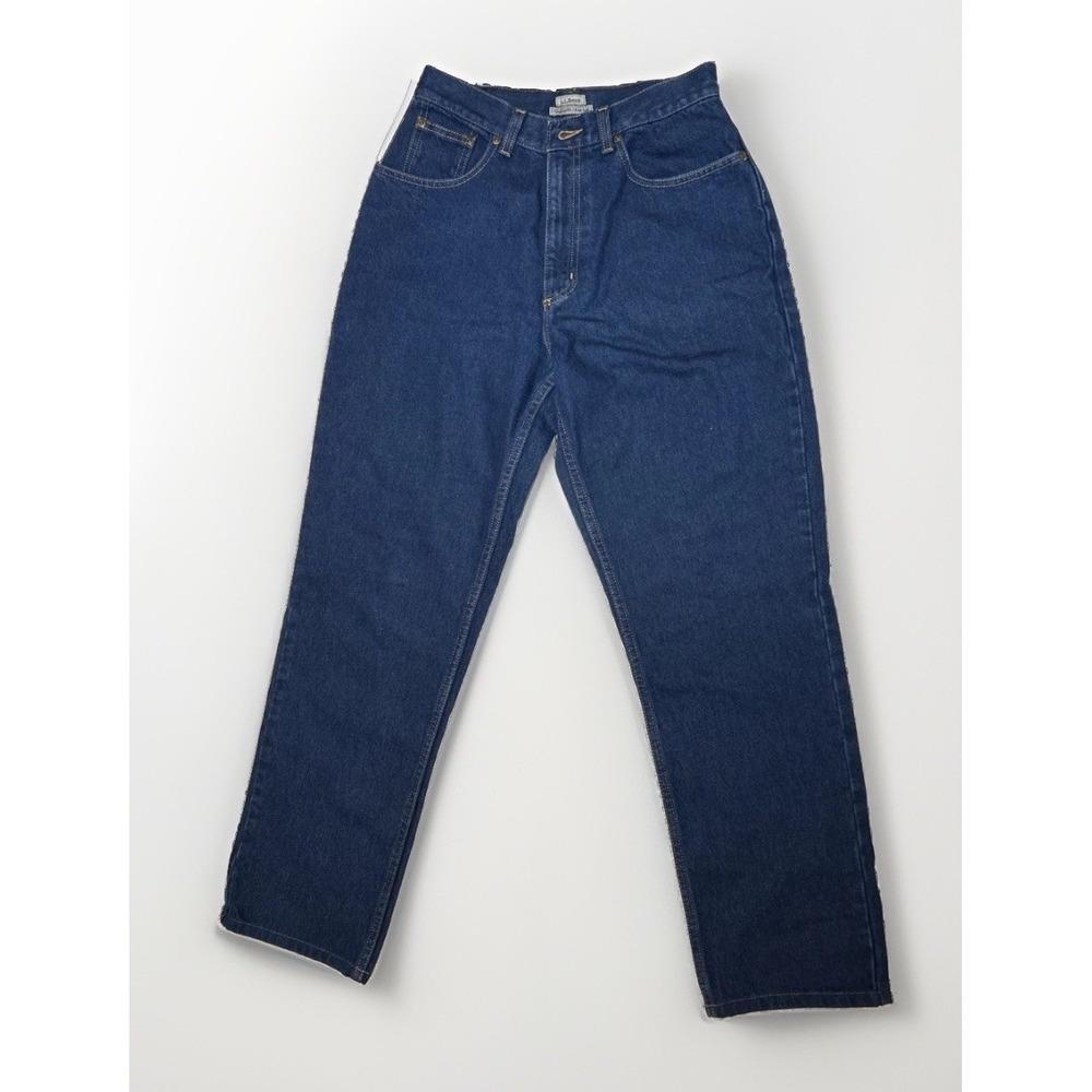 Vintage L.L. Bean Relaxed Fit Jeans Women's Size 8 Blue Denim Pants 100% Cotton